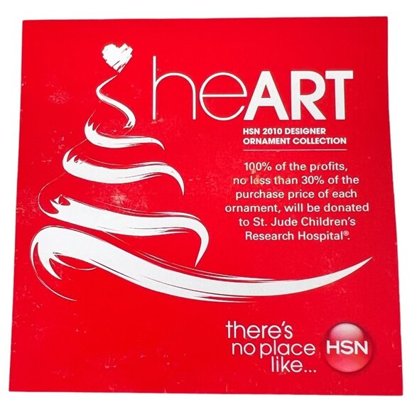 2010 St Jude Swarovski Elements Christmas Ornament Cat Dog Dog Michael Vollbrach - Picture 10 of 12